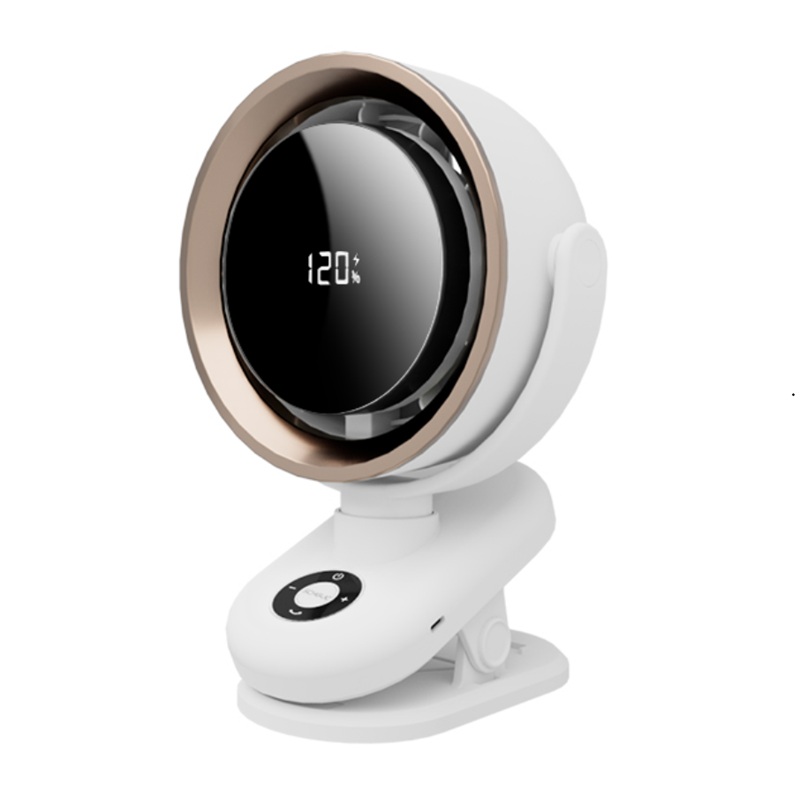 USB Rechargeable Bladeless Clip Fan, Clip Table top and Wall mounted 3-in-1 FT-20D